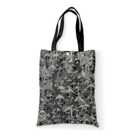 Thumbnail for Dark Coloured Airplanes Designed Tote Bags