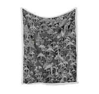 Thumbnail for Dark Coloured Airplanes Designed Bed Blankets & Covers