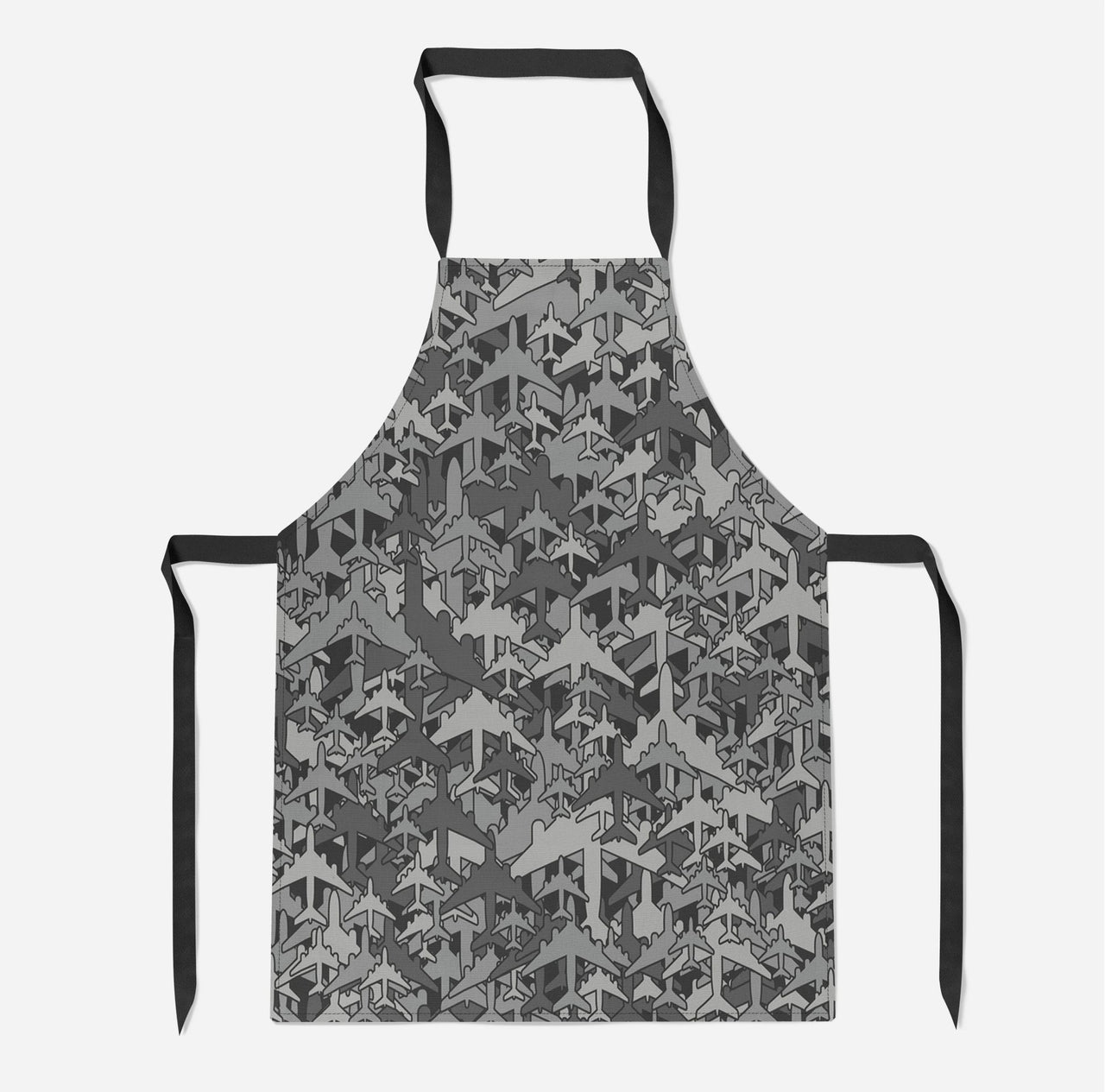 Dark Coloured Airplanes Designed Kitchen Aprons