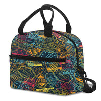 Thumbnail for Dark Coloured Passport Stamps Designed Lunch Bags