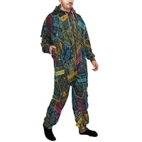 Thumbnail for Dark Coloured Passport Stamps Designed Jumpsuit for Men & Women