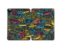 Thumbnail for Dark Coloured Passport Stamps Designed iPad Cases