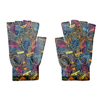 Thumbnail for Dark Coloured Passport Stamps Designed Cut Gloves