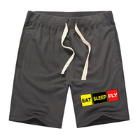 Thumbnail for Eat Sleep Fly (Colourful) Designed Cotton Shorts