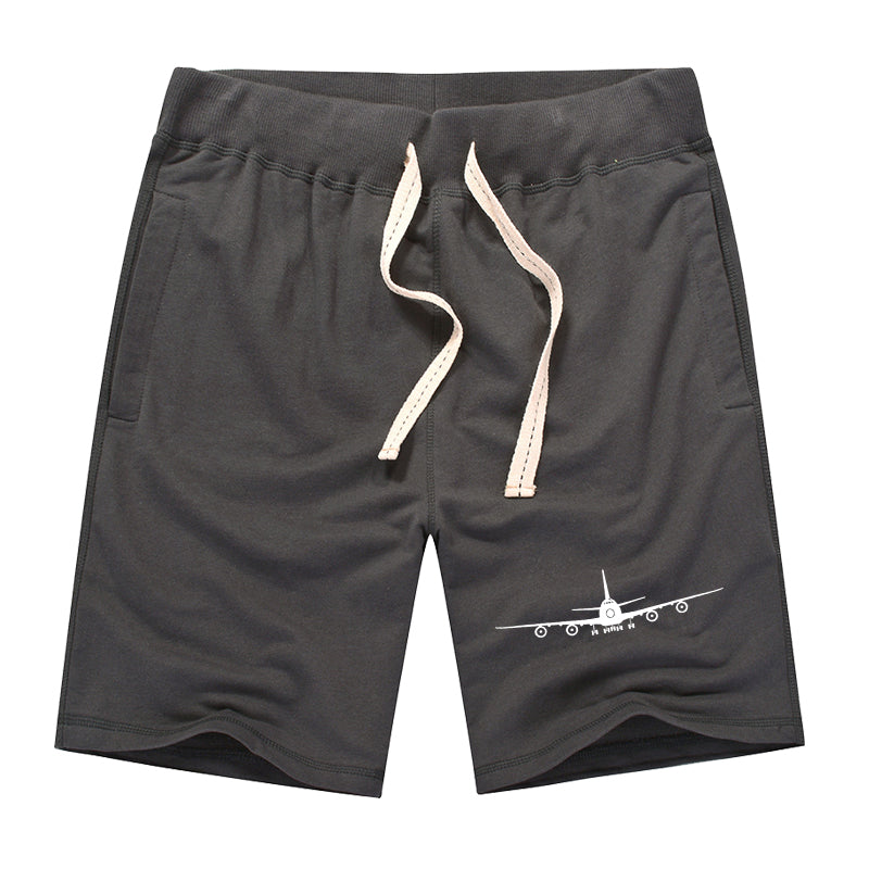 Boeing 747 Silhouette Designed Cotton Shorts