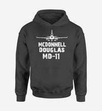Thumbnail for McDonnell Douglas MD-11 & Plane Designed Hoodies