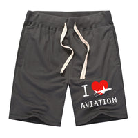 Thumbnail for I Love Aviation Designed Cotton Shorts