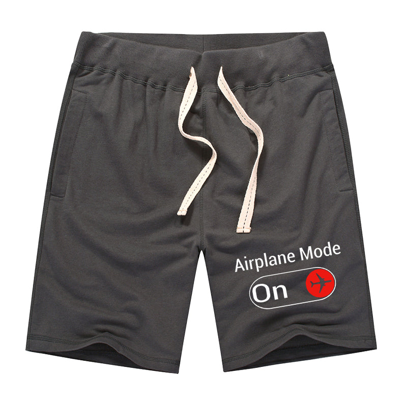 Airplane Mode On Designed Cotton Shorts