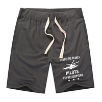 Thumbnail for People Fly Planes Pilots Fly Helicopters Designed Cotton Shorts