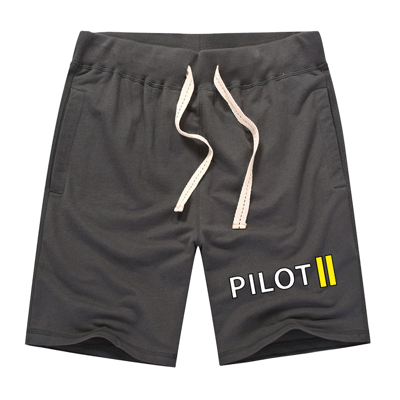 Pilot & Stripes (2 Lines) Designed Cotton Shorts