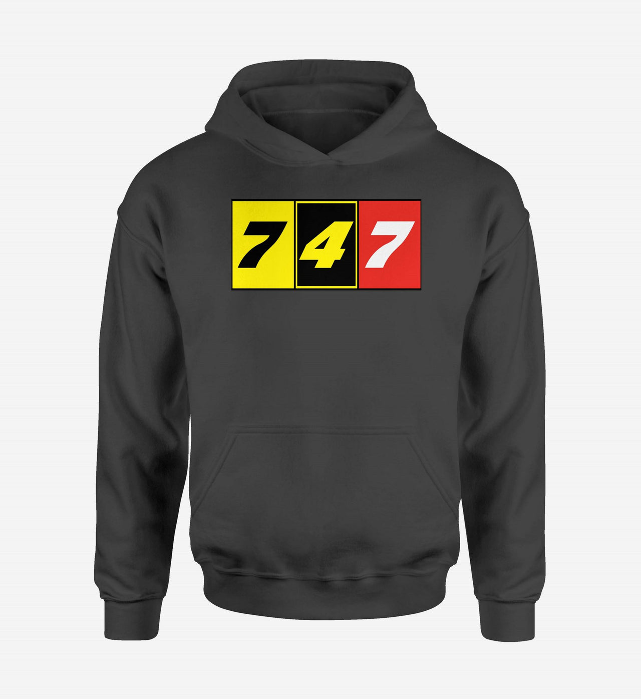 Flat Colourful 747 Designed Hoodies