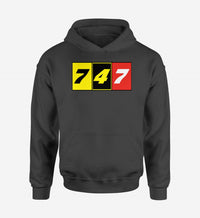 Thumbnail for Flat Colourful 747 Designed Hoodies