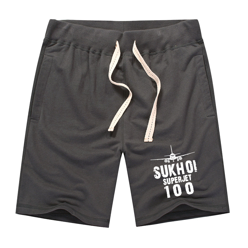 Sukhoi Superjet 100 & Plane Designed Cotton Shorts
