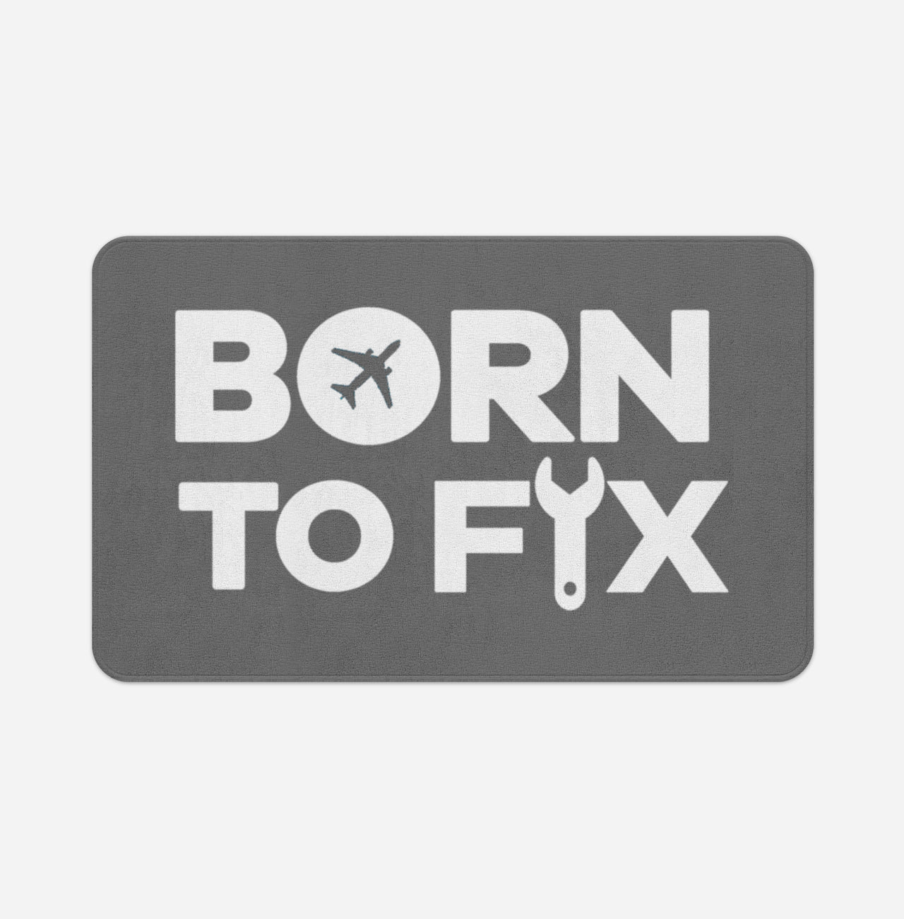 Born To Fix Airplanes Designed Bath Mats