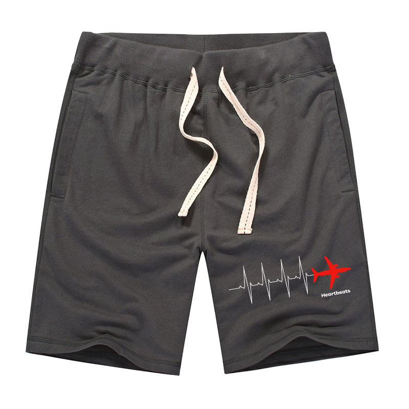 Aviation Heartbeats Designed Cotton Shorts