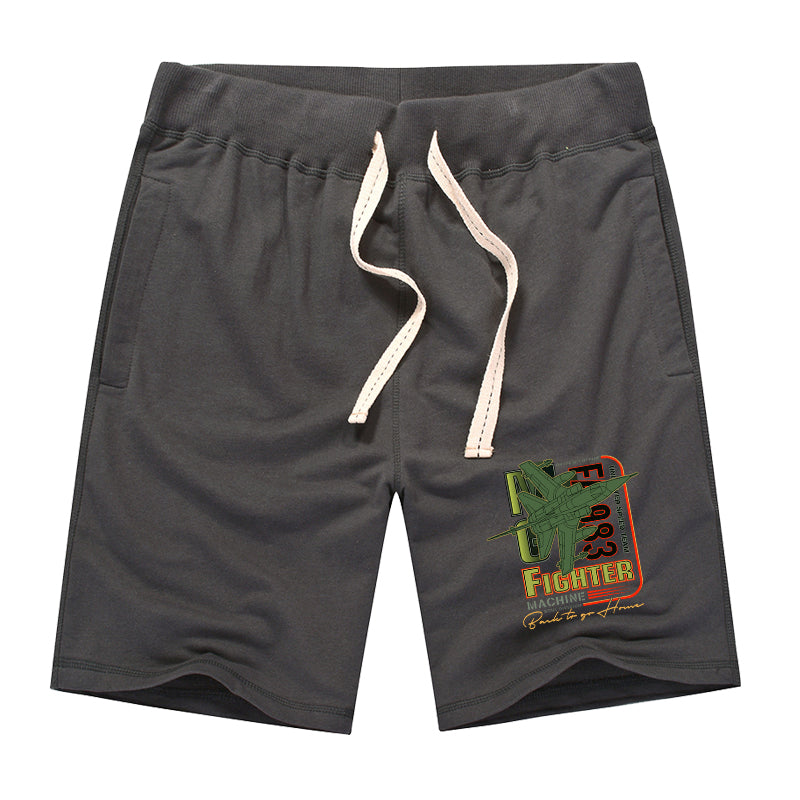 Fighter Machine Designed Cotton Shorts