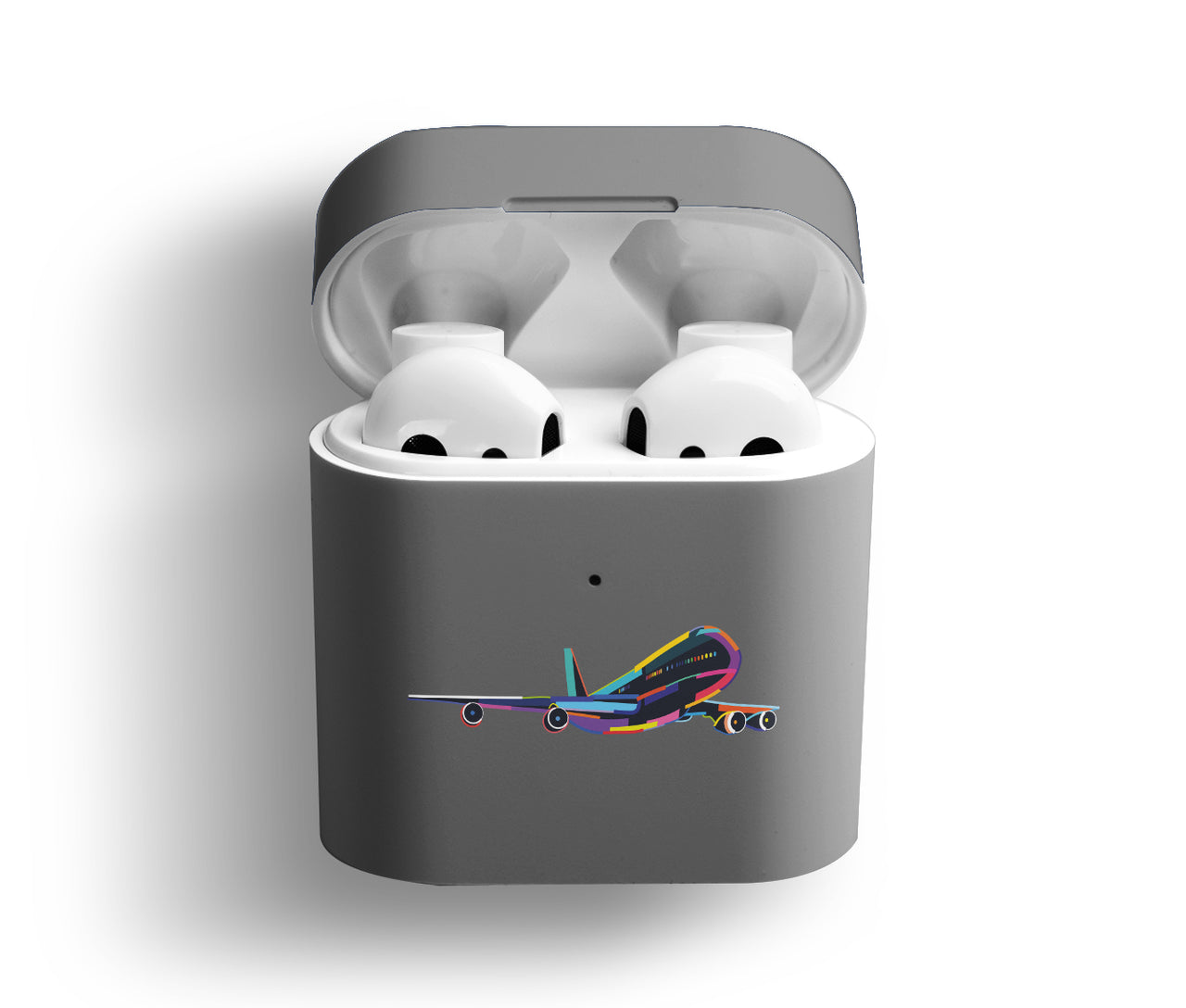 Multicolor Airplane Designed AirPods Cases