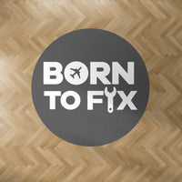 Thumbnail for Born To Fix Airplanes Designed Carpet & Floor Mats (Round)