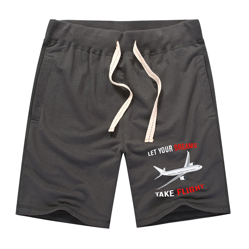 Let Your Dreams Take Flight Designed Cotton Shorts