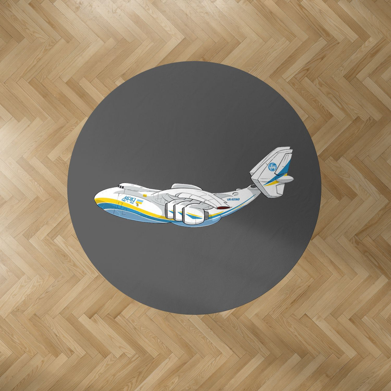 RIP Antonov An-225 Designed Carpet & Floor Mats (Round)