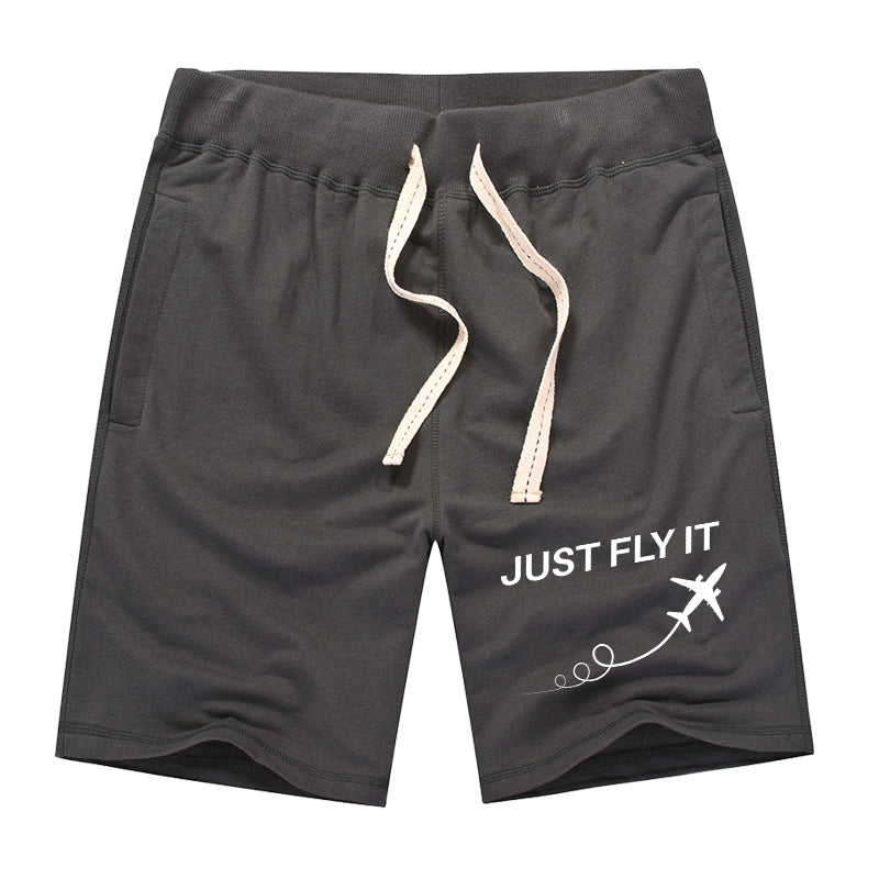 Just Fly It Designed Cotton Shorts