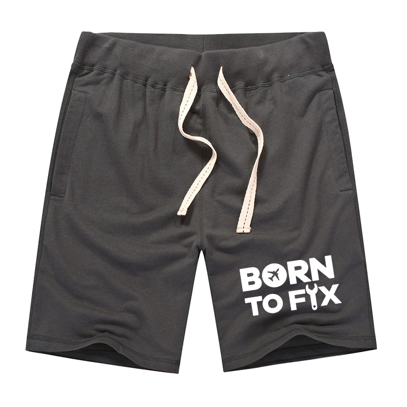 Born To Fix Airplanes Designed Cotton Shorts