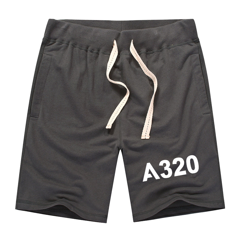 A320 Flat Text Designed Cotton Shorts