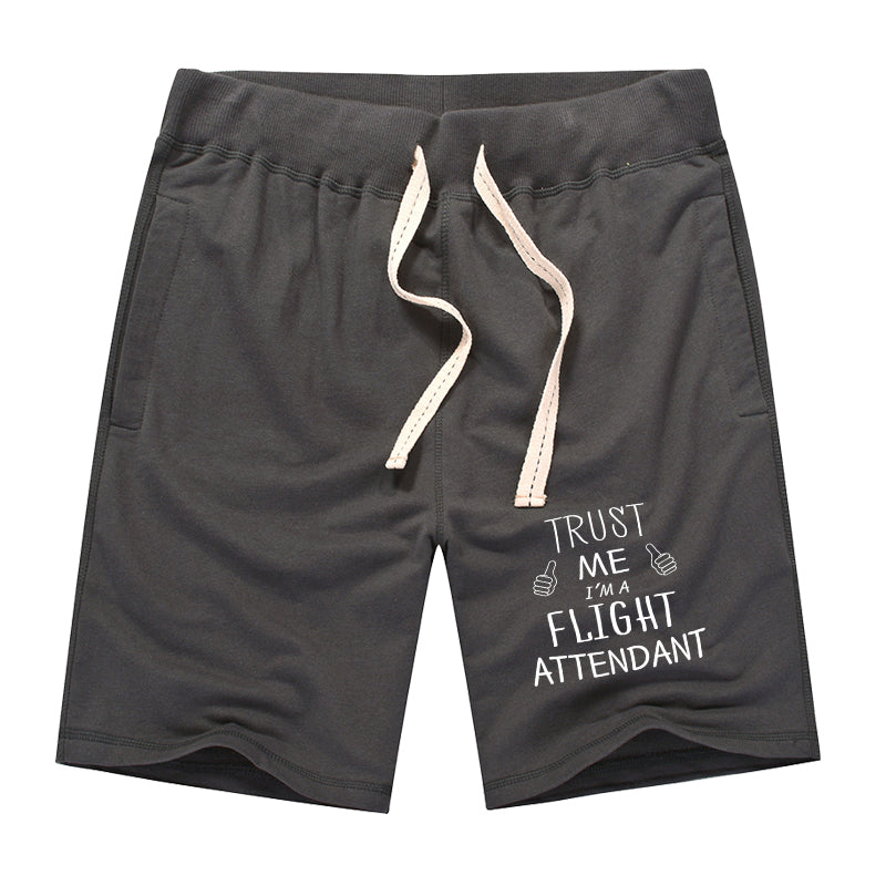 Trust Me I'm a Flight Attendant Designed Cotton Shorts