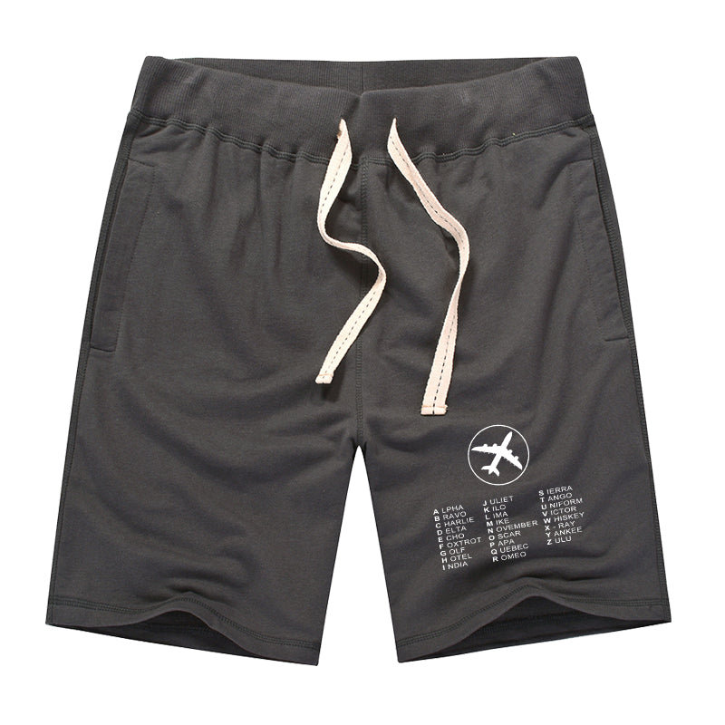 Aviation Alphabet 2 Designed Cotton Shorts