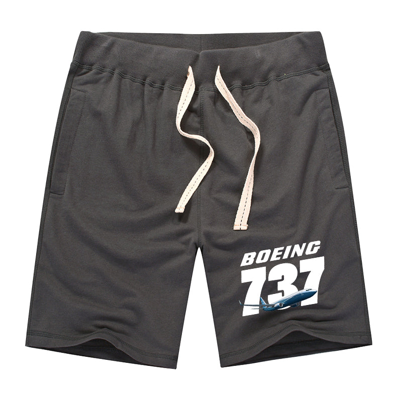 Super Boeing 737+Text Designed Cotton Shorts