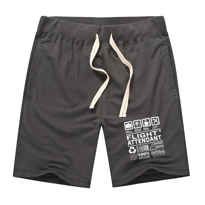 Flight Attendant Label Designed Cotton Shorts