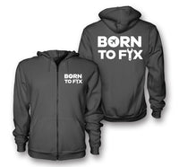 Thumbnail for Born To Fix Airplanes Designed Zipped Hoodies