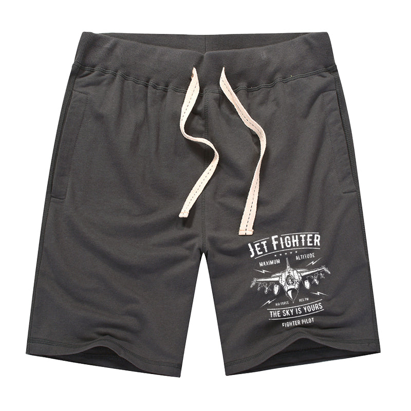Jet Fighter - The Sky is Yours Designed Cotton Shorts