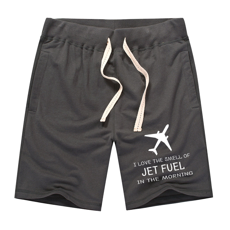 I Love The Smell Of Jet Fuel In The Morning Designed Cotton Shorts
