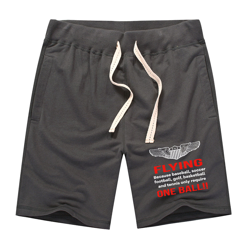Flying One Ball Designed Cotton Shorts