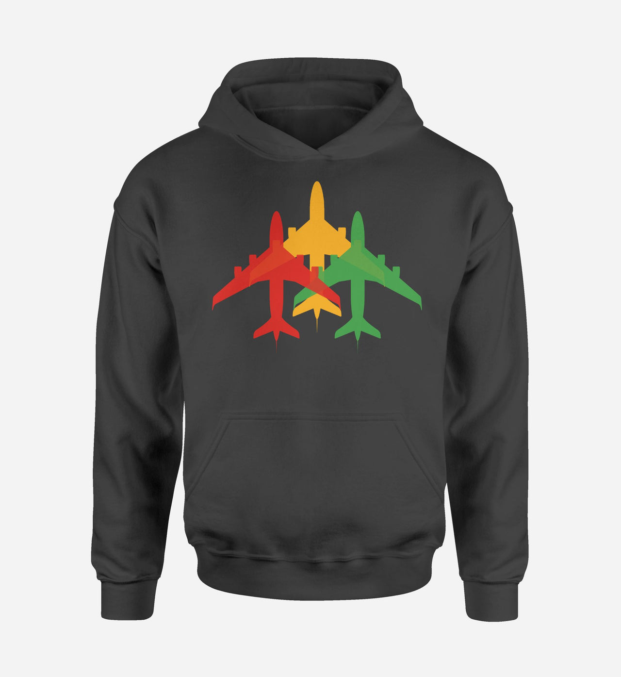 Colourful 3 Airplanes Designed Hoodies