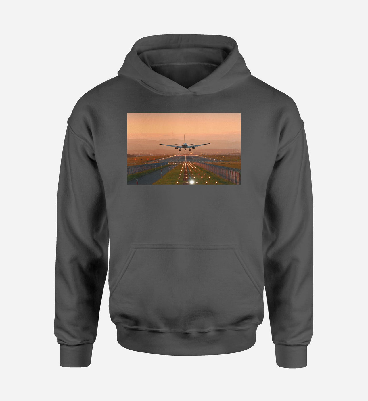 Super Cool Landing During Sunset Designed Hoodies