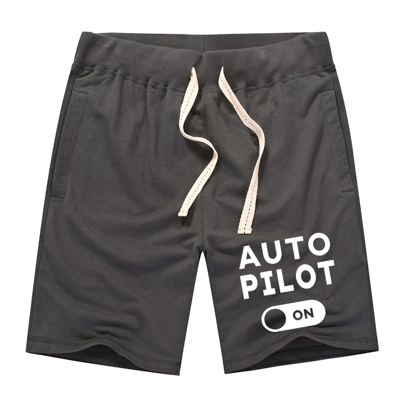Auto Pilot ON Designed Cotton Shorts
