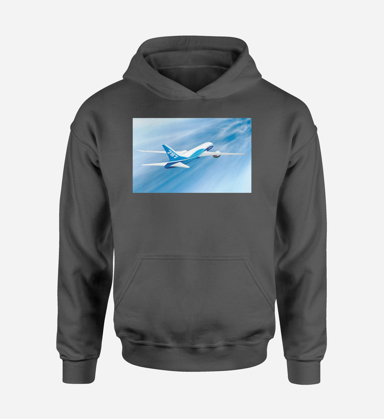 Beautiful Painting of Boeing 787 Dreamliner Designed Hoodies