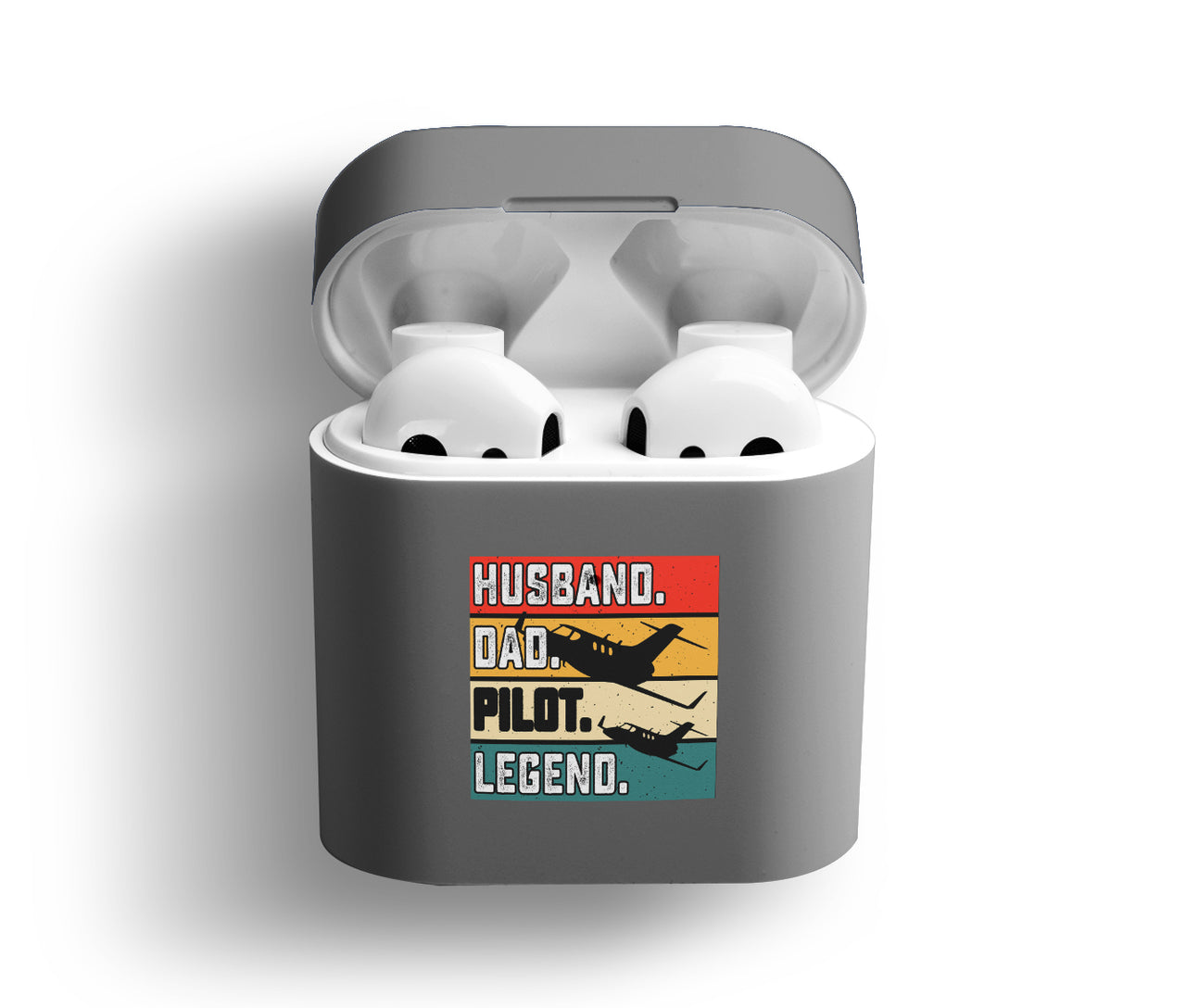 Husband & Dad & Pilot & Legend Designed AirPods Cases