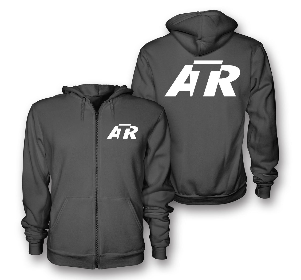 ATR & Text Designed Zipped Hoodies
