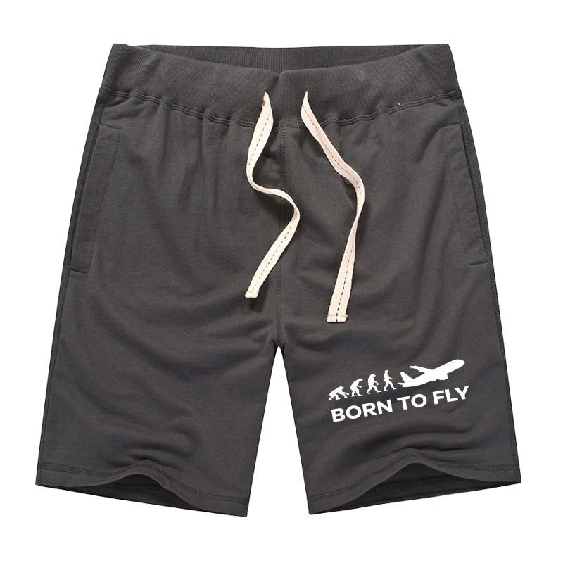 Born To Fly Designed Cotton Shorts