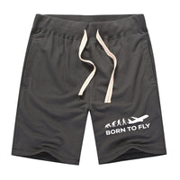 Thumbnail for Born To Fly Designed Cotton Shorts