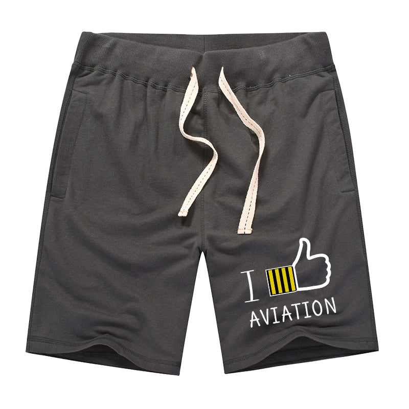 I Like Aviation Designed Cotton Shorts