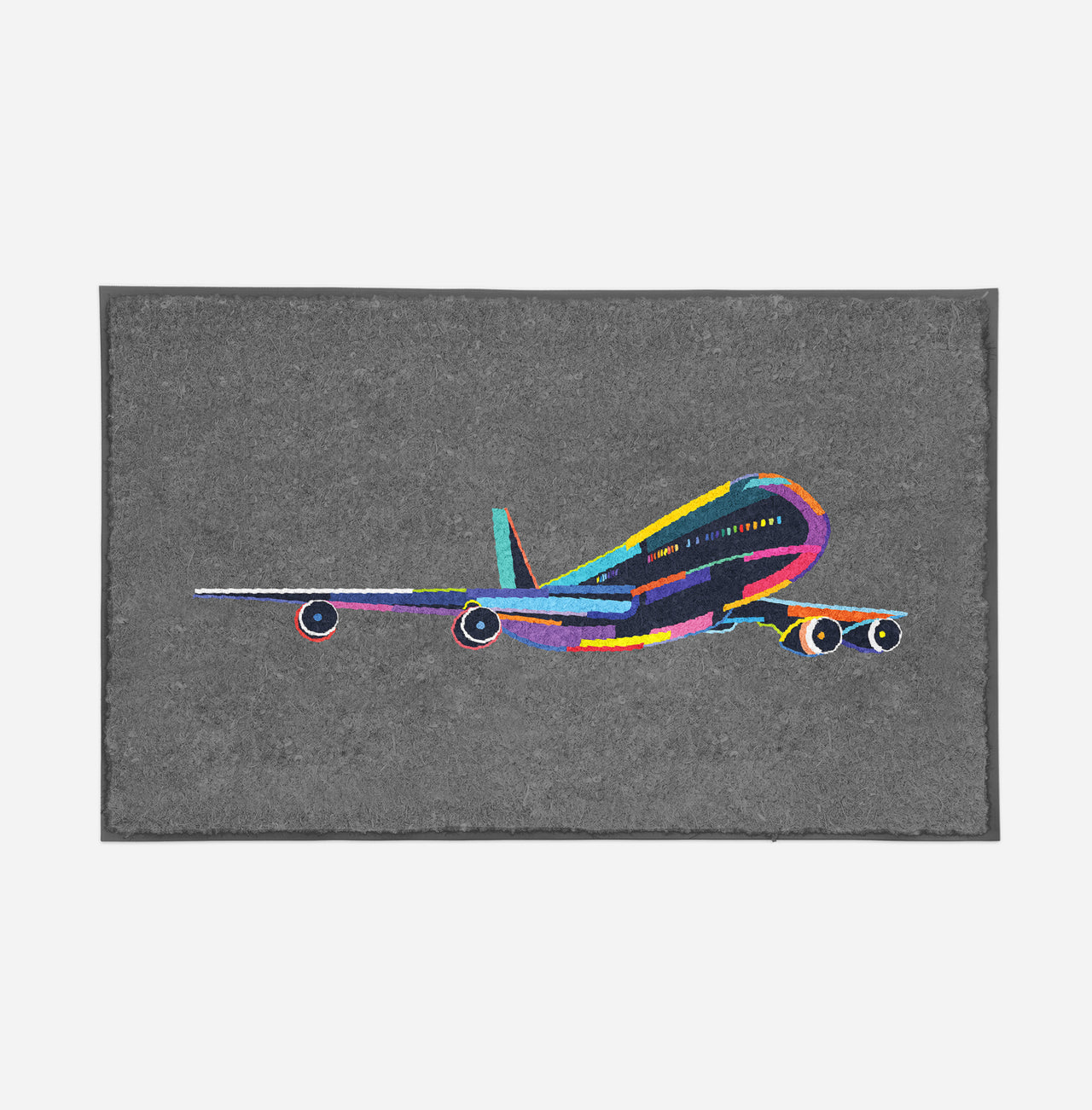 Multicolor Airplane Designed Door Mats