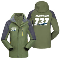 Thumbnail for Super Boeing 737+Text Designed Thick Skiing Jackets