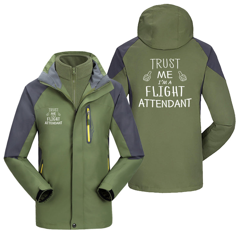 Trust Me I'm a Flight Attendant Designed Thick Skiing Jackets