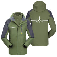 Thumbnail for McDonnell Douglas MD-11 Silhouette Plane Designed Thick Skiing Jackets