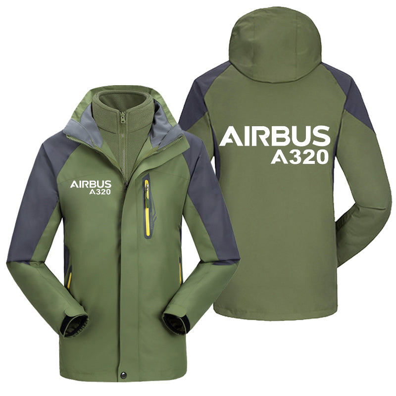 Airbus A320 & Text Designed Thick Skiing Jackets