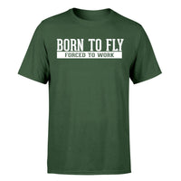 Thumbnail for Born To Fly Forced To Work Designed T-Shirts